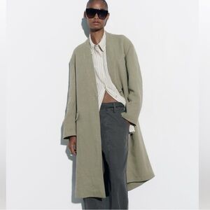 NWT ZARA 100%  LINEN LIGHT WEIGHT Coat size L
🚨FIRM PRICE NO DISCOUNT